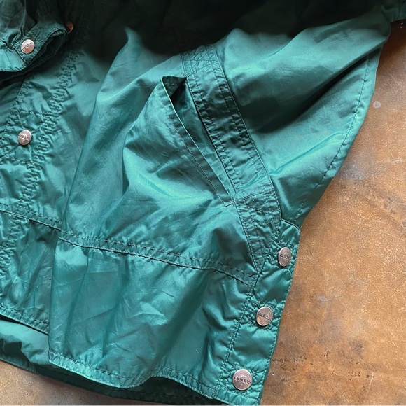 VTG 90s Adidas Green Hooded Oversized Windbreaker Track Jacket - Picture 7 of 13